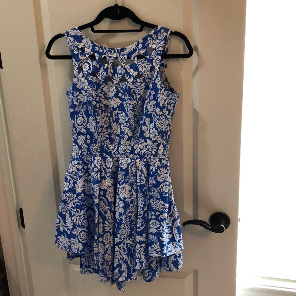 LF blue floral dress
